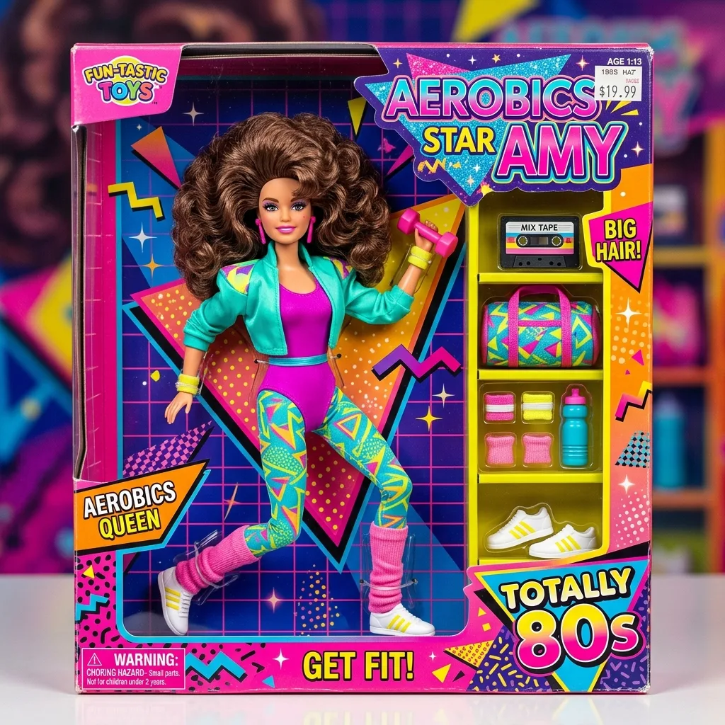 Retro 80s Doll Box