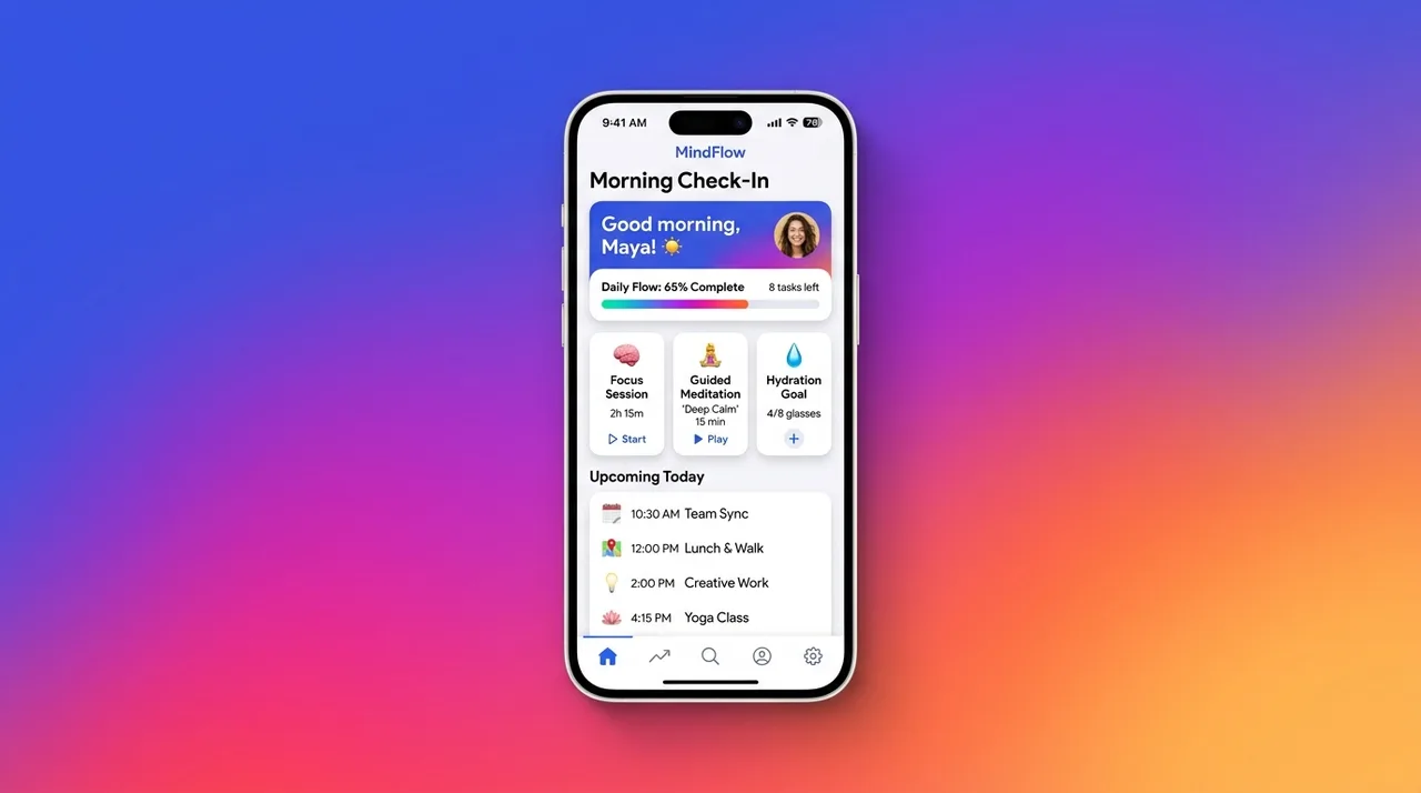 Screenshot on Gradient