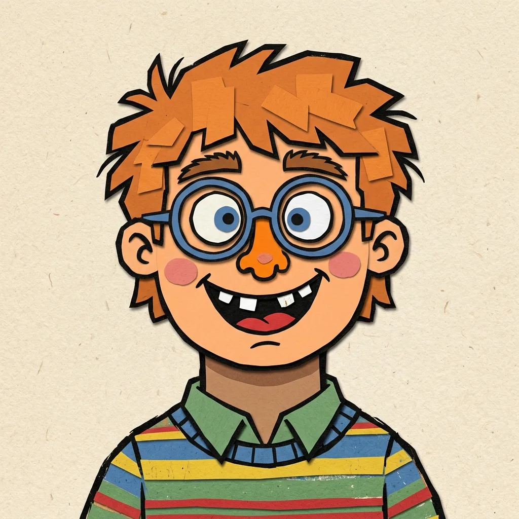 Paper Cutout Cartoon