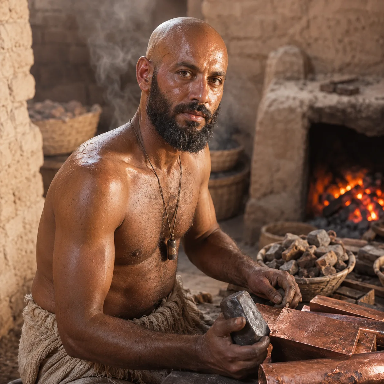 Coppersmith at the desert forge