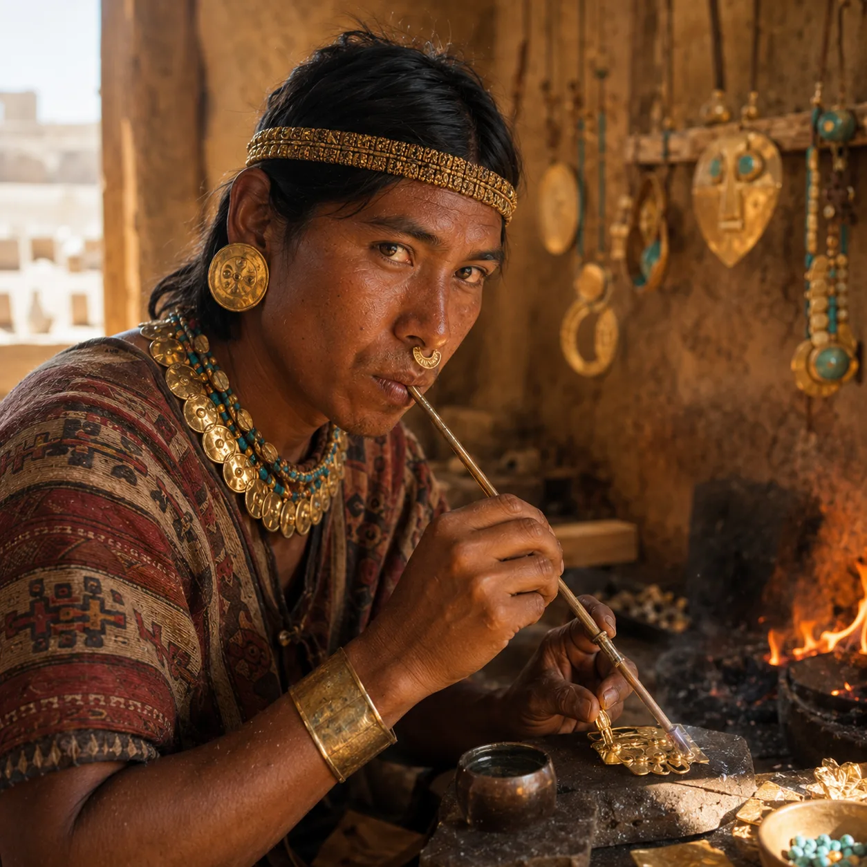 Craftsman in a traditional workshop