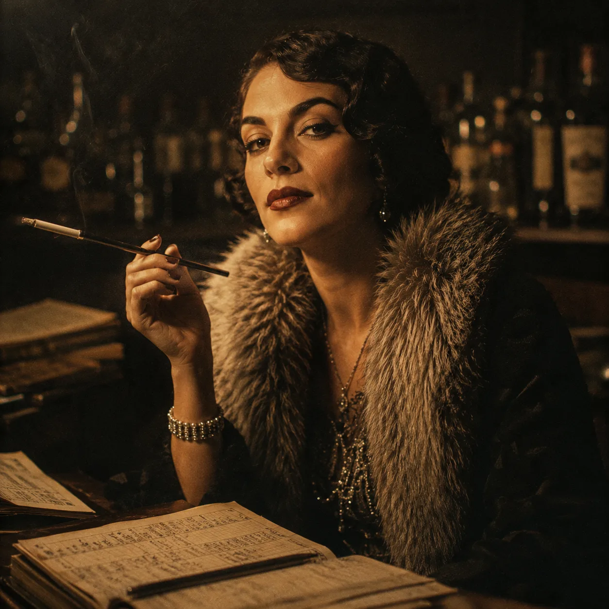 Glamour and mystery in sepia tones