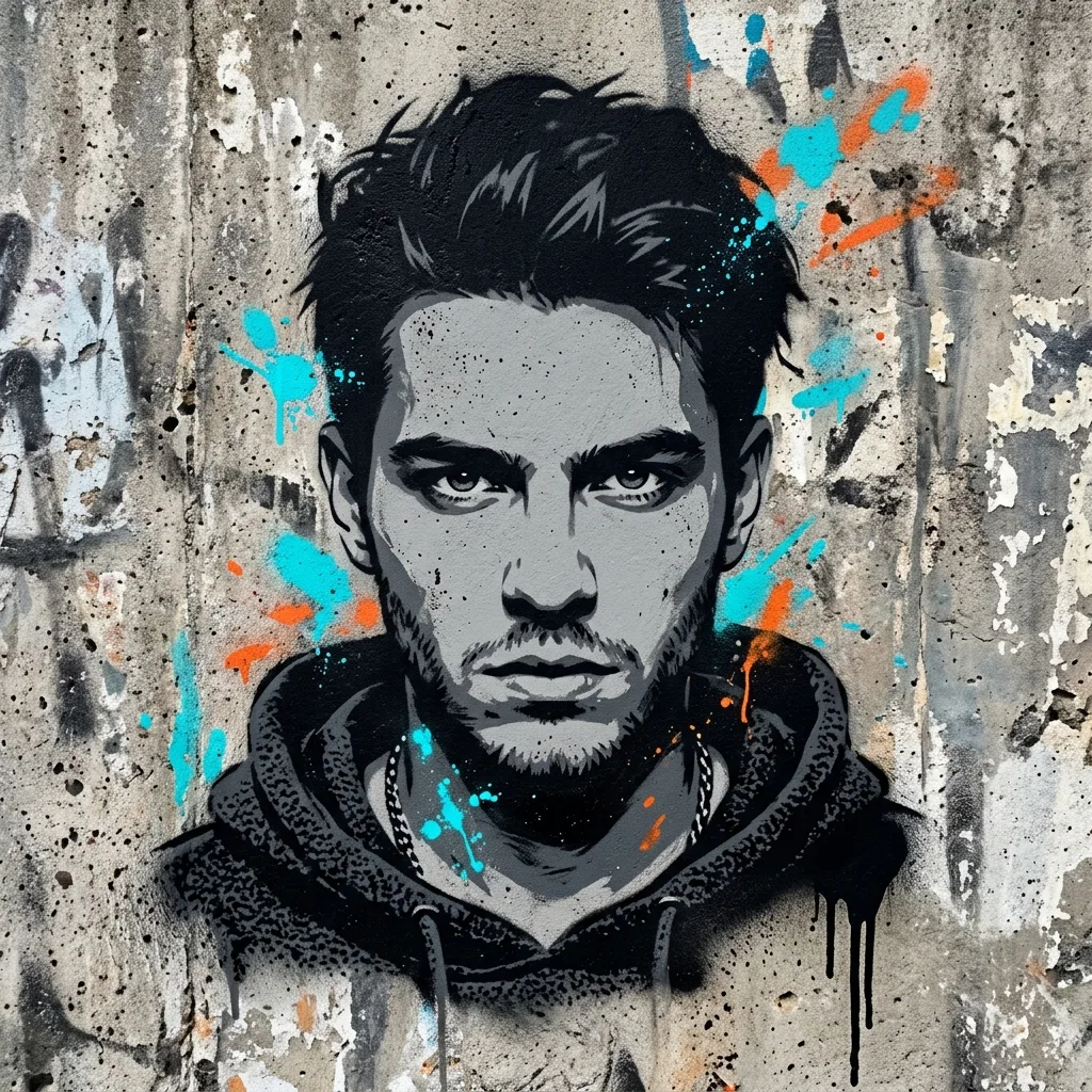 Stencil Spray Art