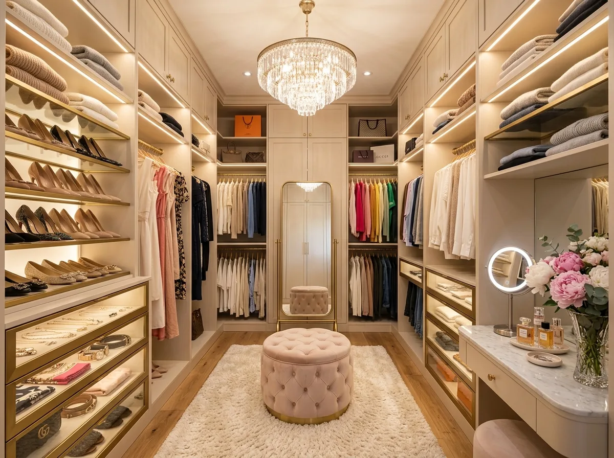 Glam Walk-In Closet