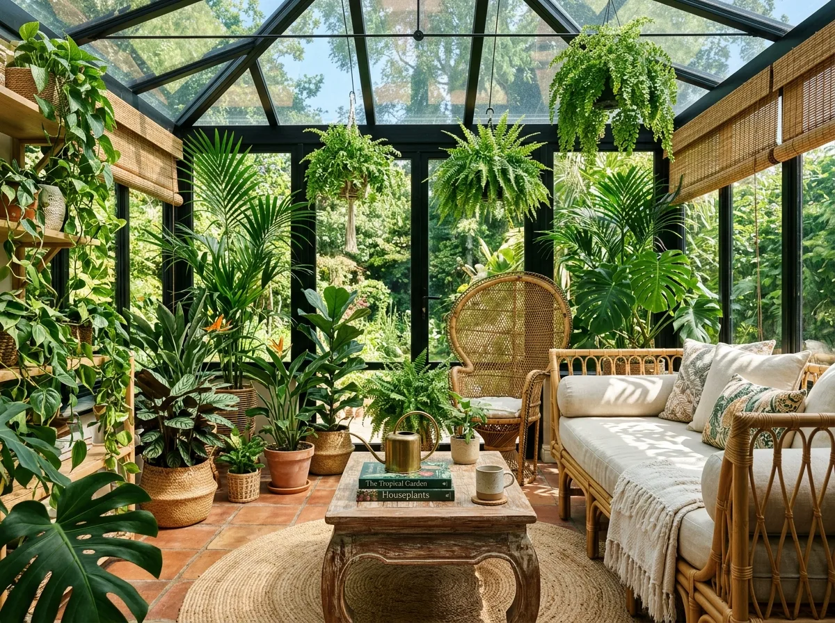 Tropical Biophilic Sunroom
