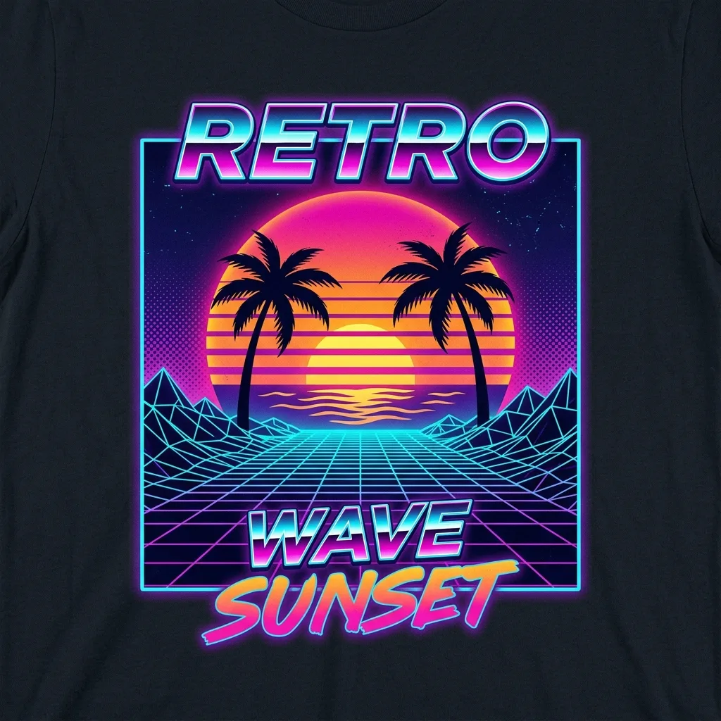 Retro 80s Sunset