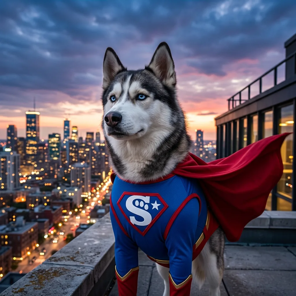 Superhero Husky