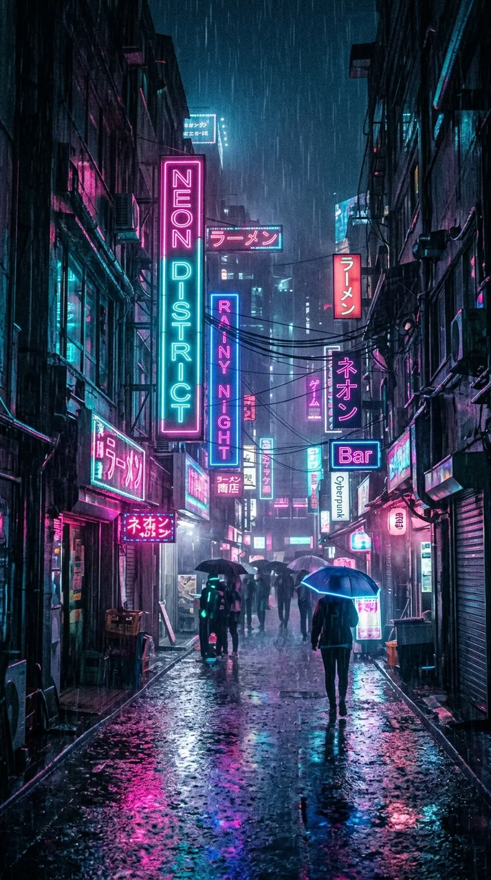 Cyberpunk Rain
