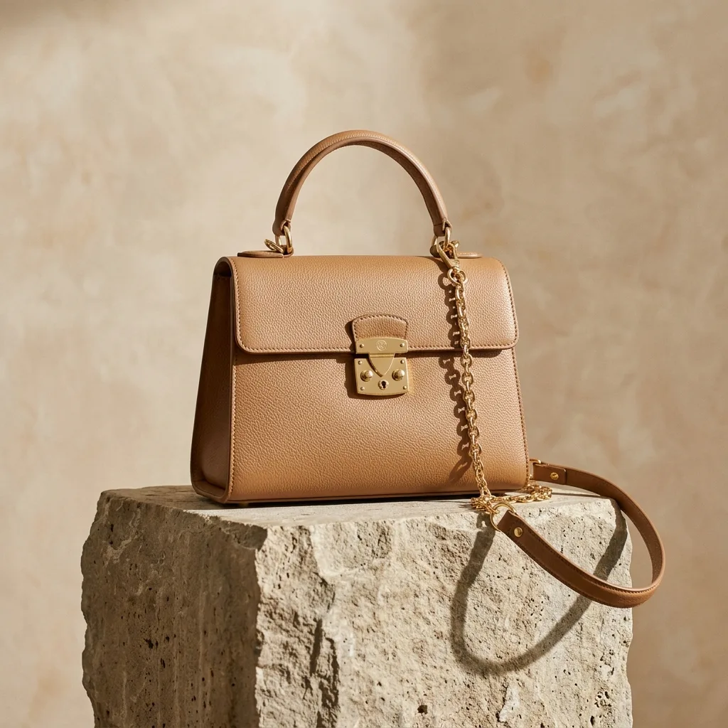 Leather Handbag, Pedestal