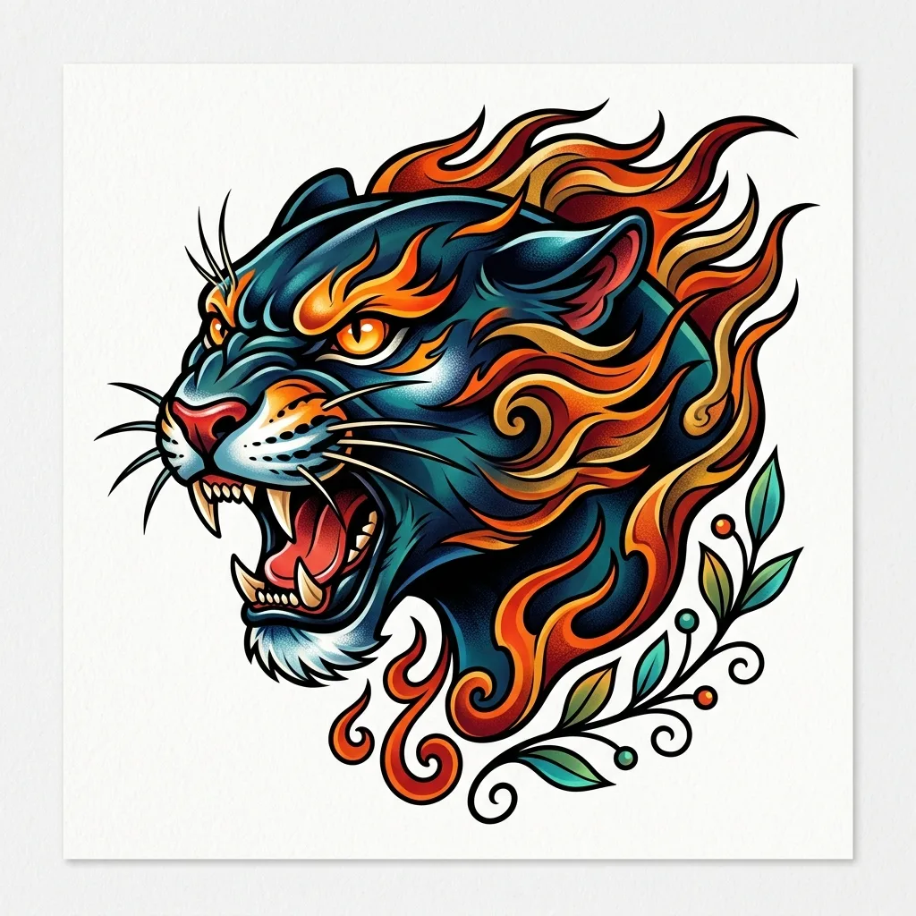 Neo-Traditional Panther
